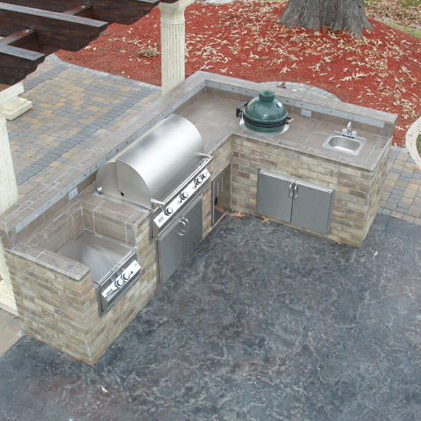 l shaped outdoor kitchen plans photo - 6