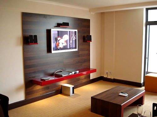 living room lcd tv wall unit design ideas photo - 6