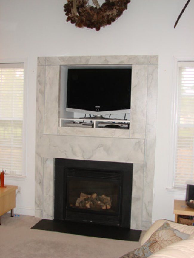 marble fireplace surround ideas photo - 4