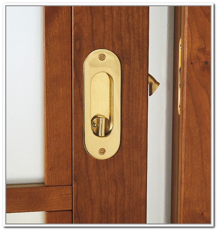 mirrored sliding closet door lock photo - 3