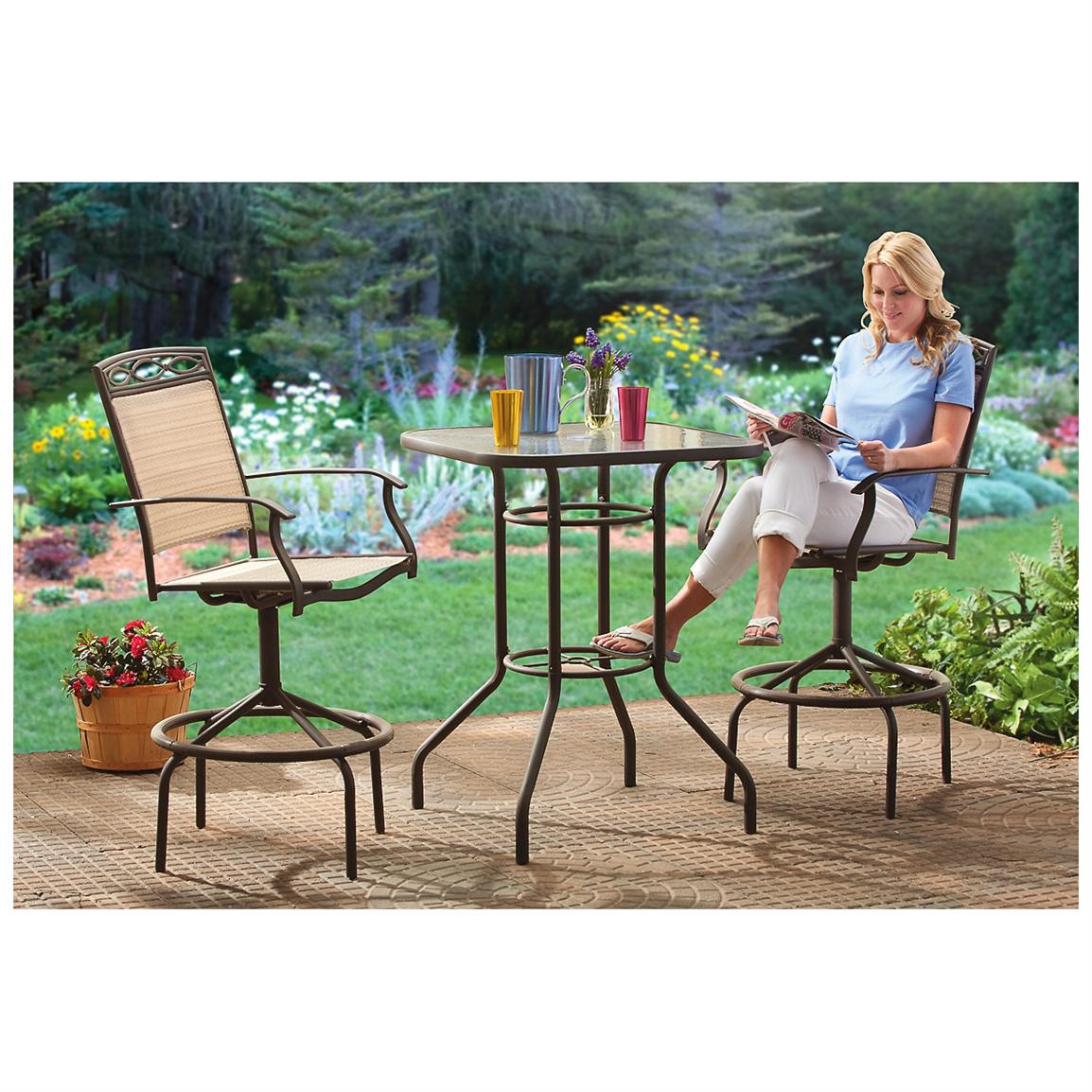 outdoor bar height furniture sets photo - 4