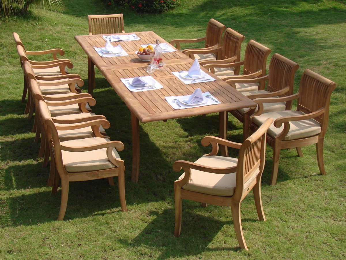 outdoor dining sets for 12 photo - 5