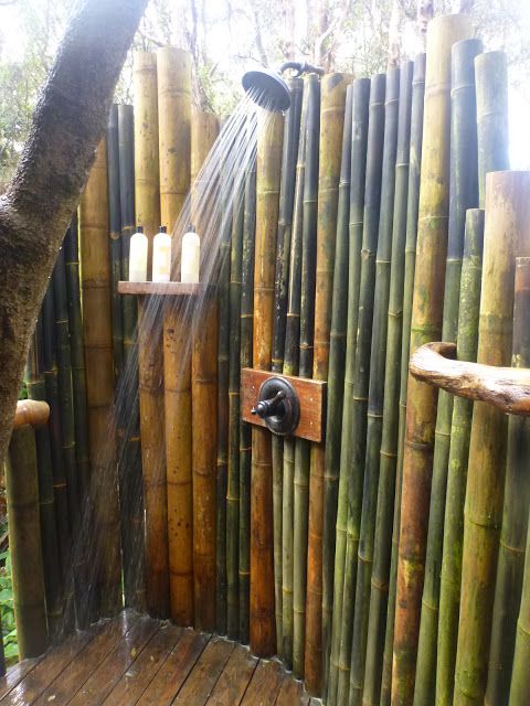 outdoor shower bamboo photo - 1