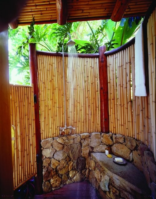 outdoor shower bamboo photo - 4