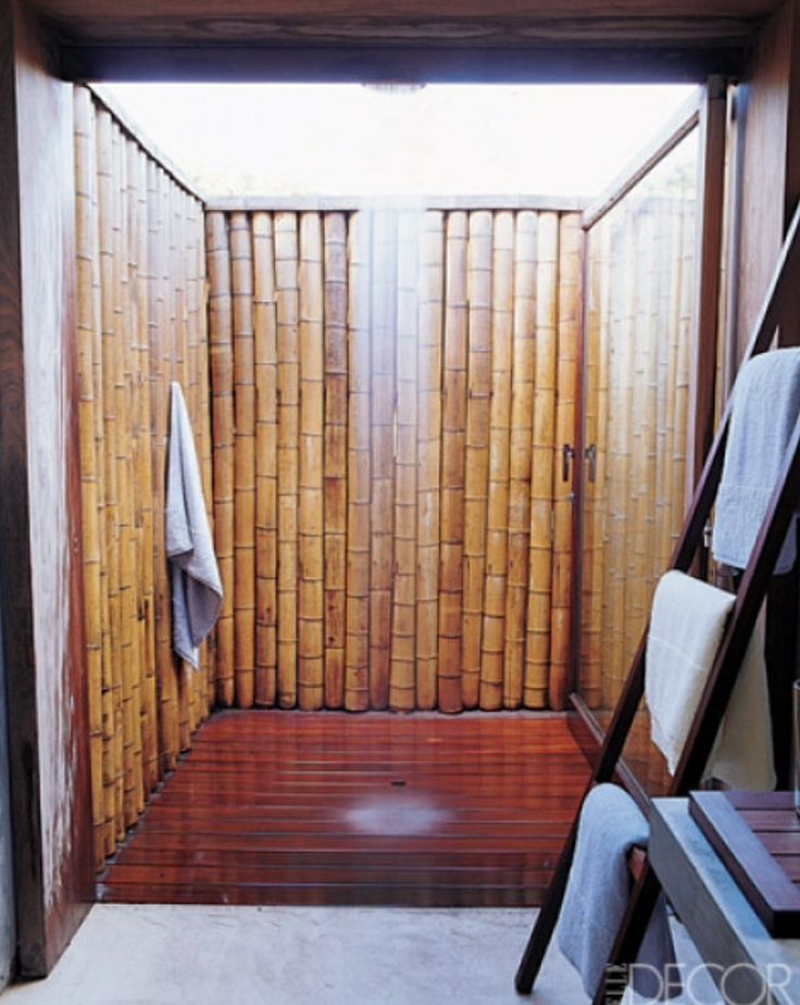 outdoor shower bamboo photo - 5