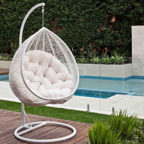 outdoor wicker egg chair photo - 6