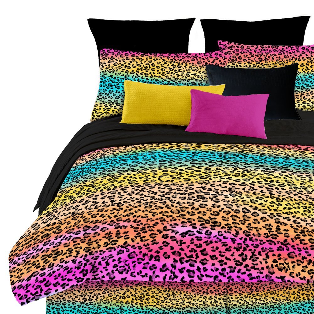 rainbow cheetah bedding photo - 1