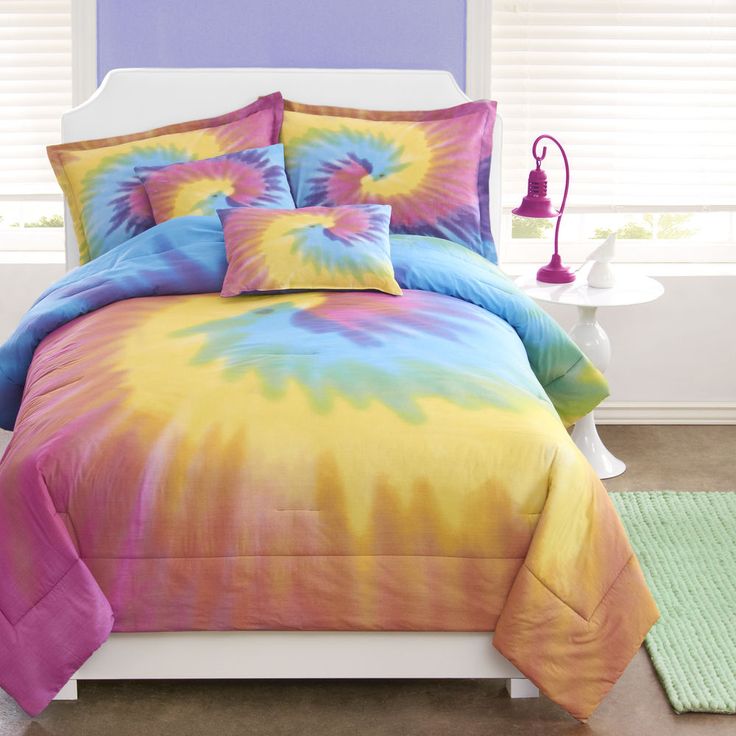 rainbow tie dye bedding photo - 3