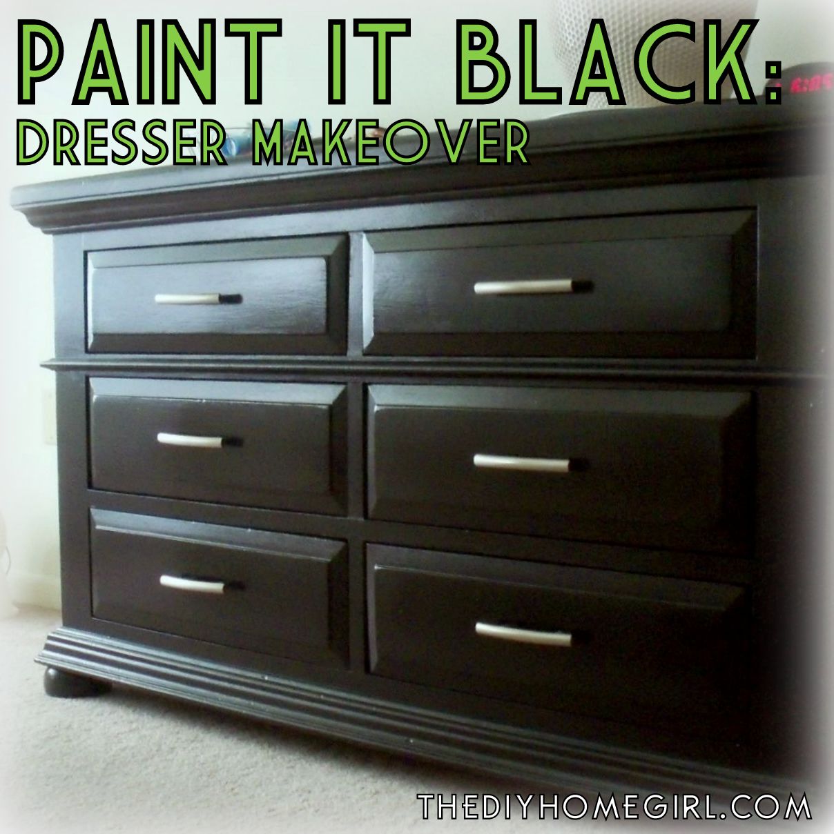 refinishing bedroom furniture black photo - 2