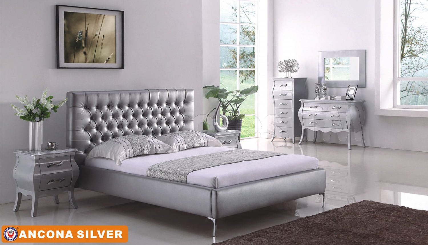 silver bedroom furniture sets photo - 4