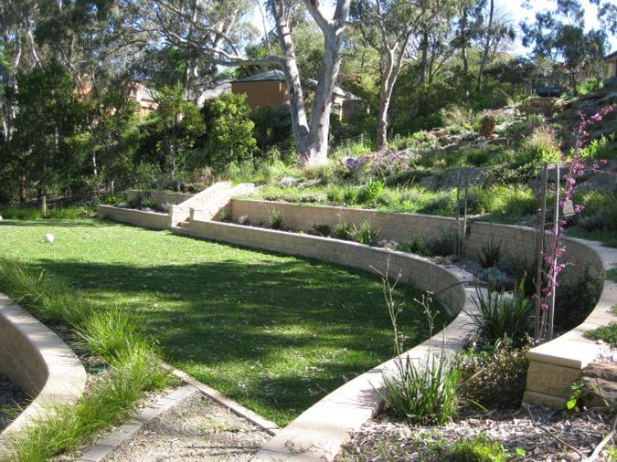 sloping garden design plans photo - 1