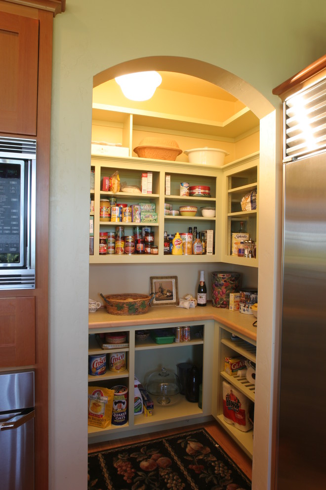 Small kitchen open pantry - must have for all downsized kitchens ...