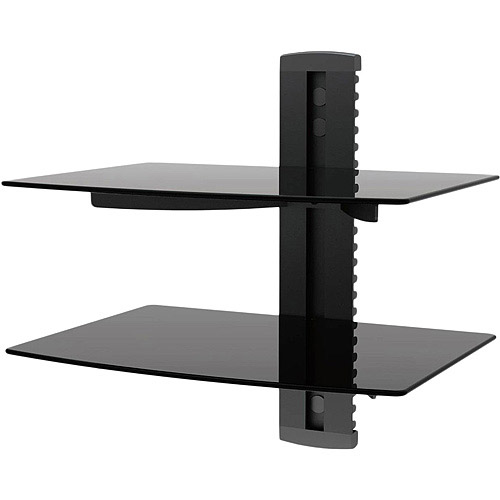 Wall mounted shelves for dvd player add balance, decoration and ...