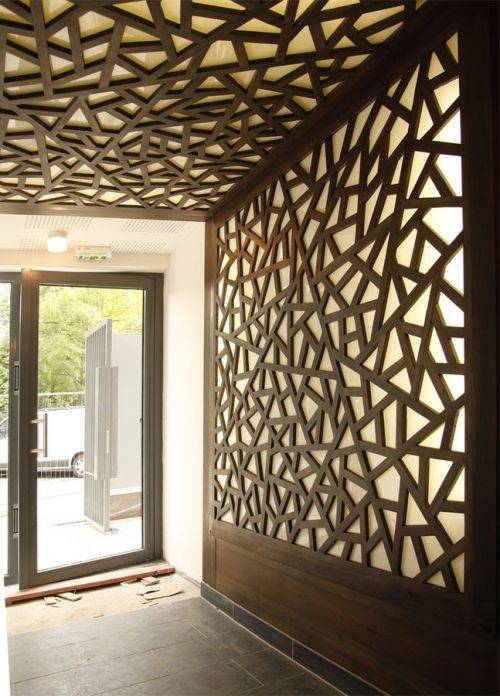 wood wall panel design photo - 4